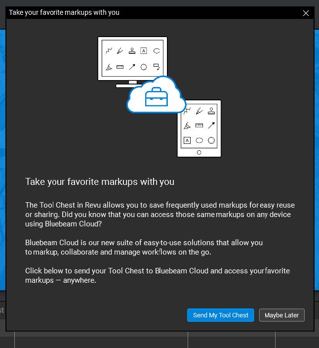 Bluebeam Cloud prompt