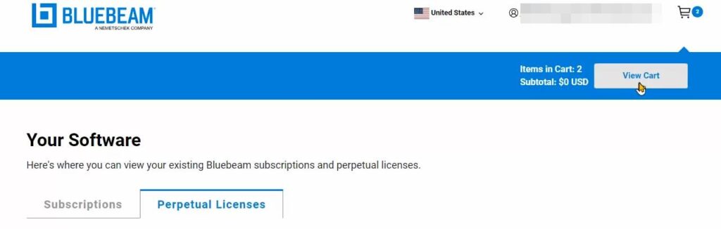 Existing Bluebeam subscriptions